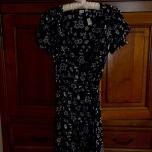 GAP Navy Blue Floral Midi Dress